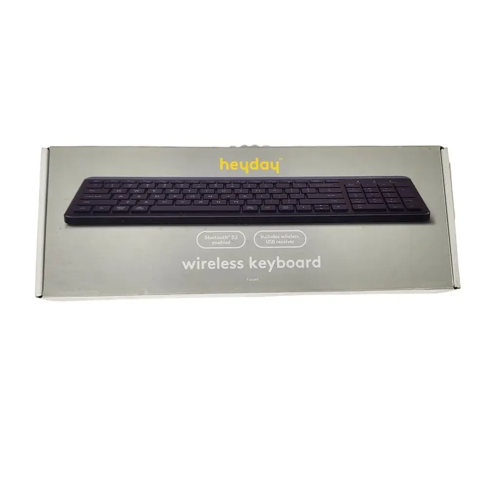 Heyday Bluetooth Wireless Keyboard Multi-Device USB Dongle Midnight Blue Quiet